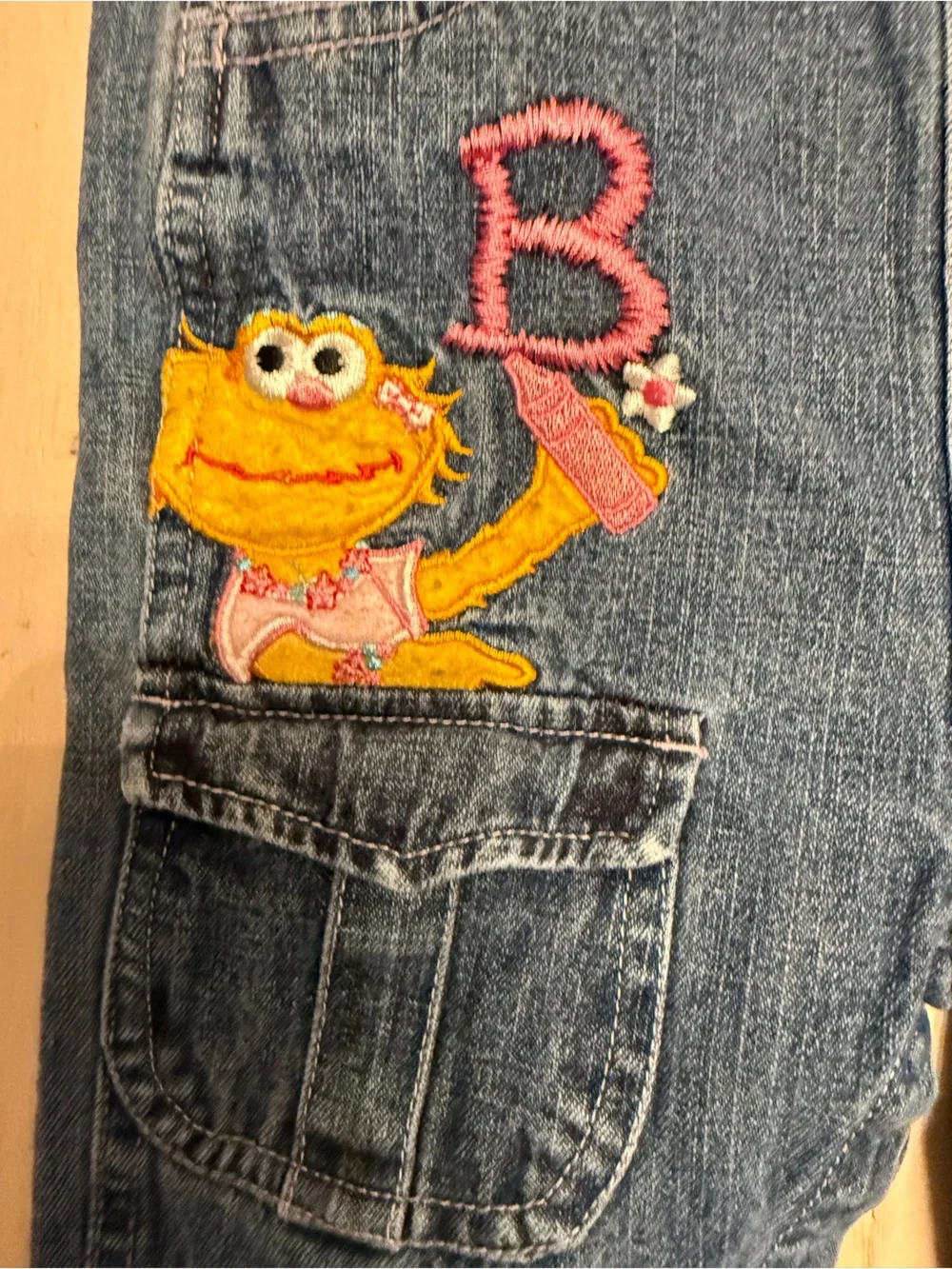 Rare Vintage 90s Toddler Sesame Street Elmo Alphabet  Denim Overalls 12 months